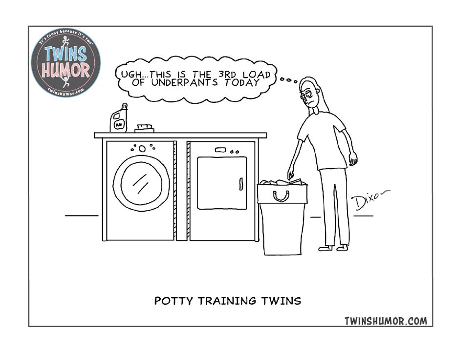 Potty Training Twins Cartoon